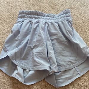 lululemon light blue track that mr shorts